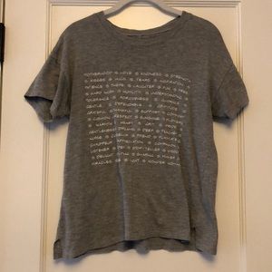 Anthropology Motherhood is gray tee xs